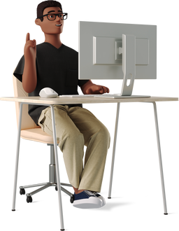 3d business man has an idea